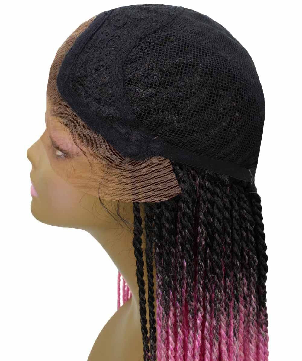 #TT1B/Hot Pink - Black to Dark Pink Ombre