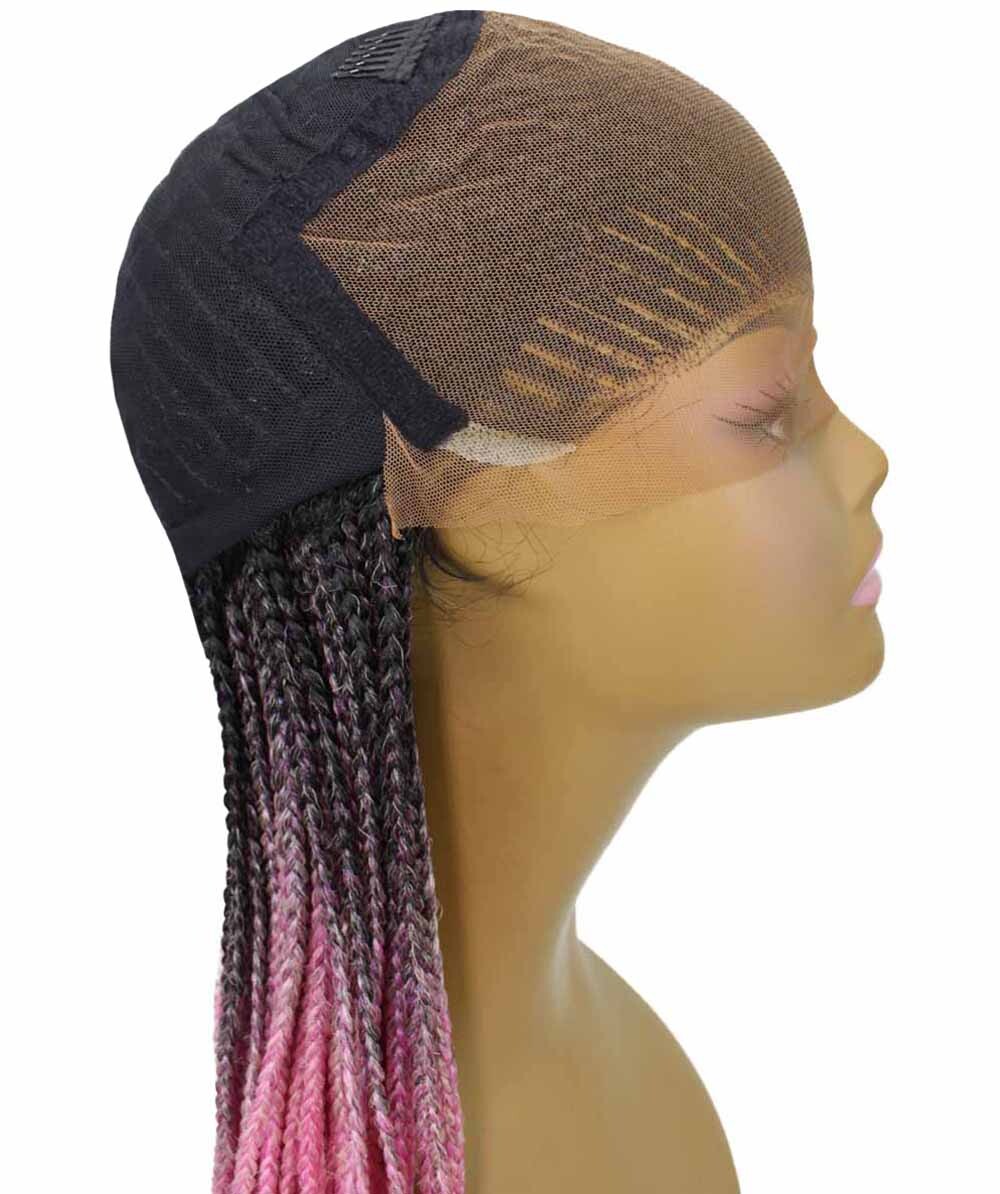 #TT1B/Hot Pink - Black to Dark Pink Ombre