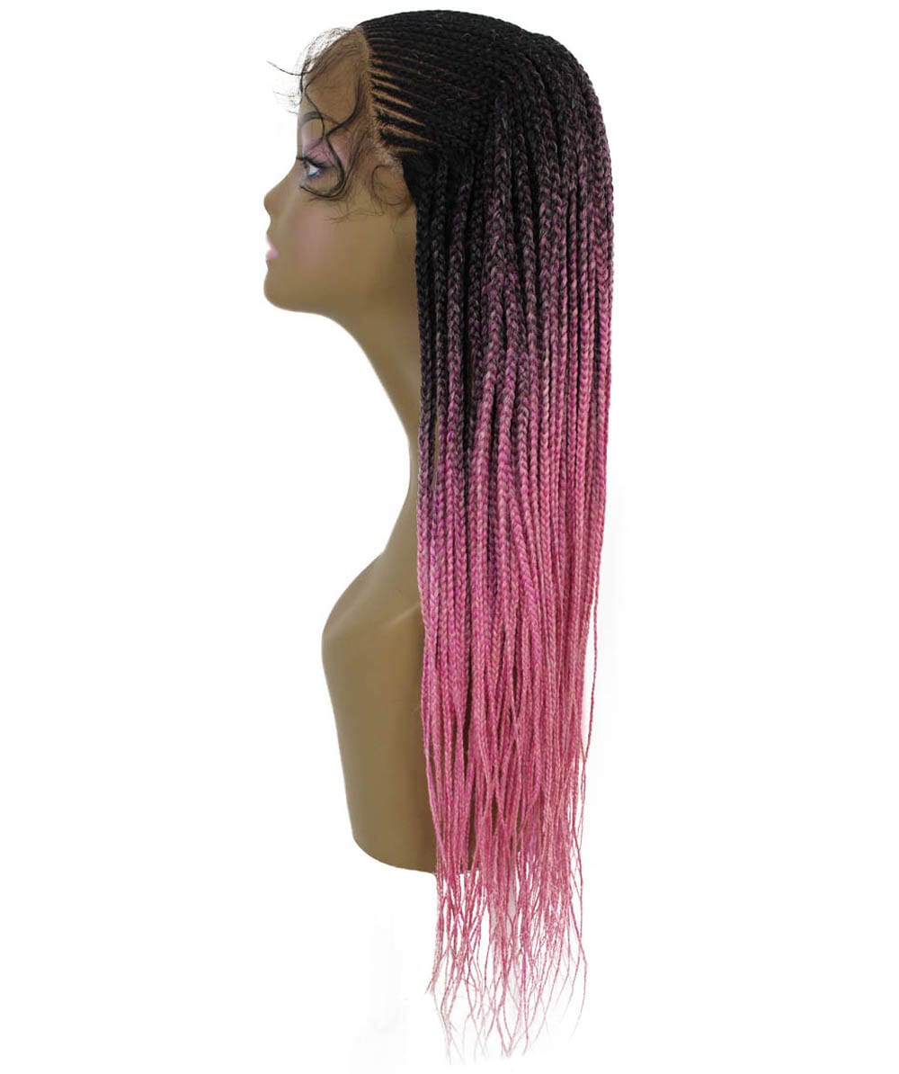 #TT1B/Hot Pink - Black to Dark Pink Ombre