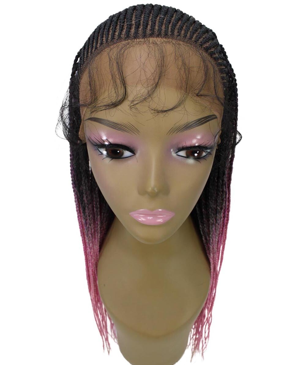 #TT1B/Hot Pink - Black to Dark Pink Ombre