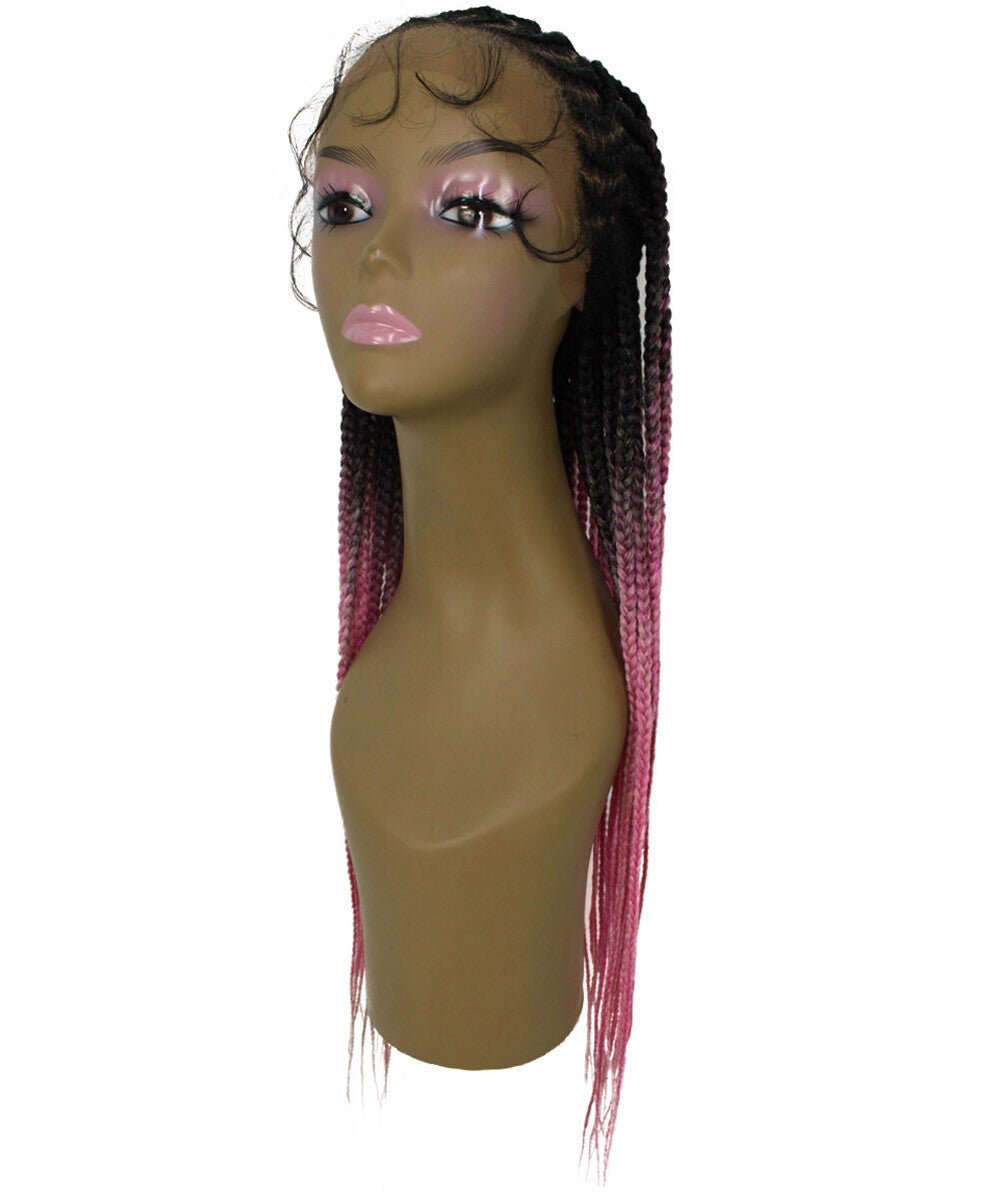 #TT1B/Hot Pink - Black to Dark Pink Ombre