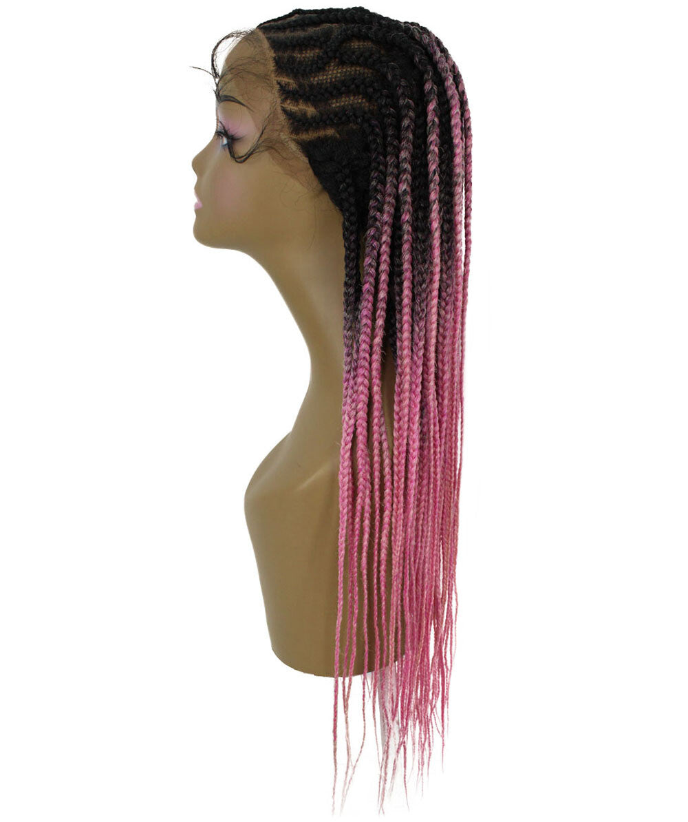 #TT1B/Hot Pink - Black to Dark Pink Ombre