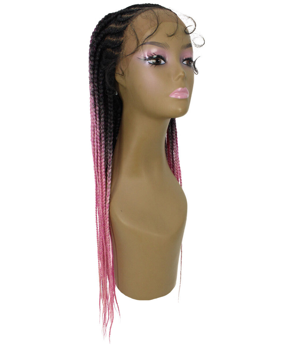 #TT1B/Hot Pink - Black to Dark Pink Ombre