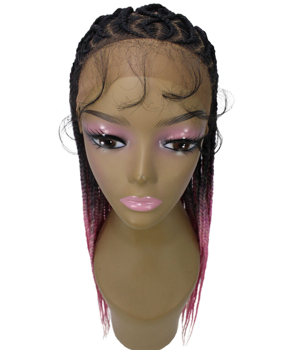 #TT1B/Hot Pink - Black to Dark Pink Ombre