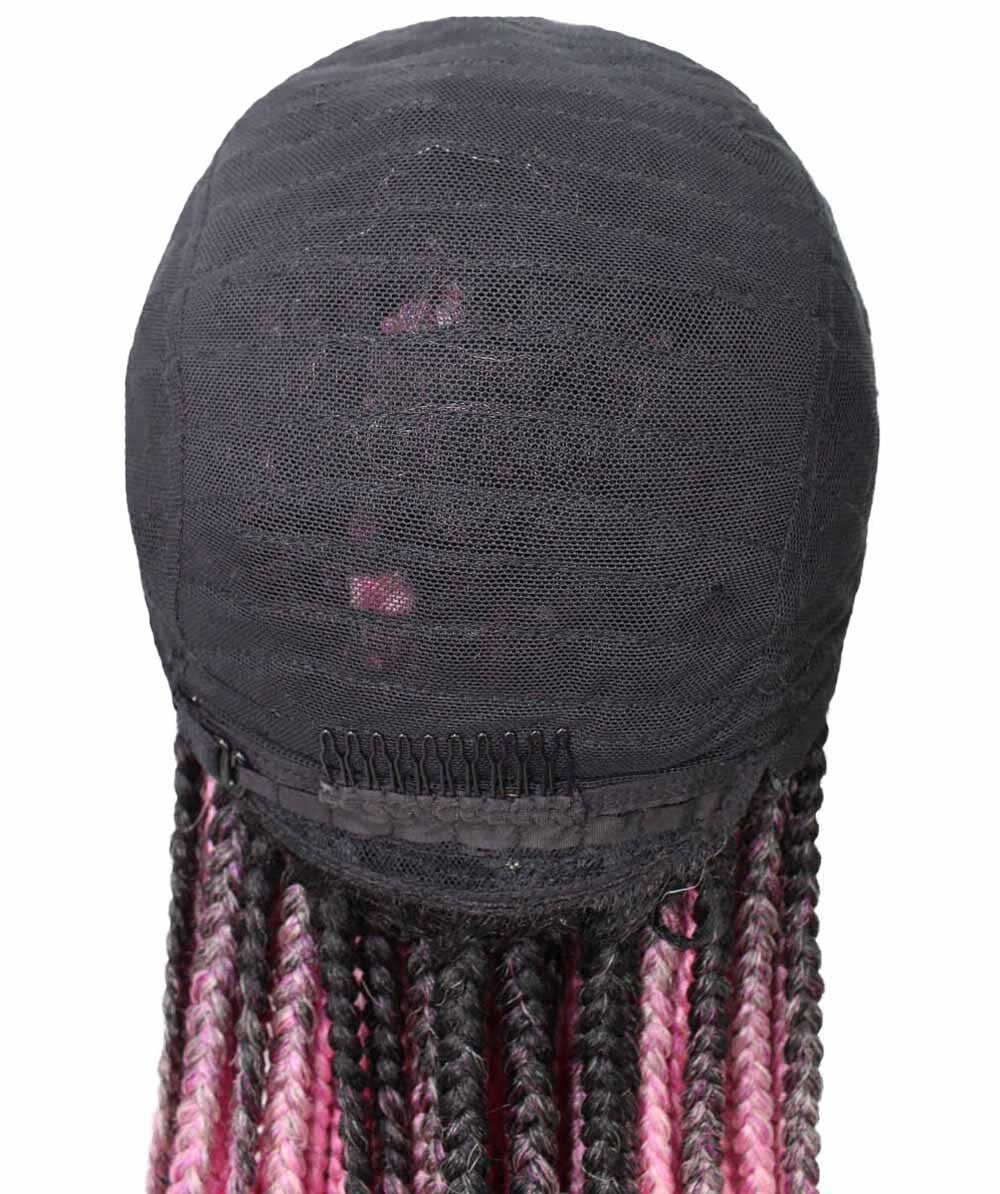 #TT1B/Hot Pink - Black to Dark Pink Ombre