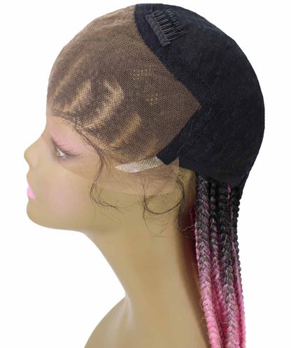 #TT1B/Hot Pink - Black to Dark Pink Ombre