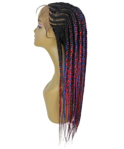 #TT1B/Blue+Red - Black, Red and Blue Blend