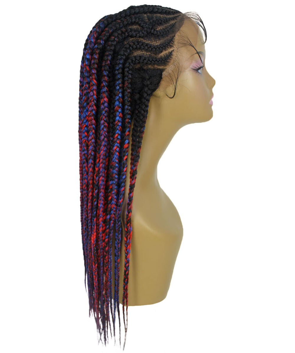 #TT1B/Blue+Red - Black, Red and Blue Blend