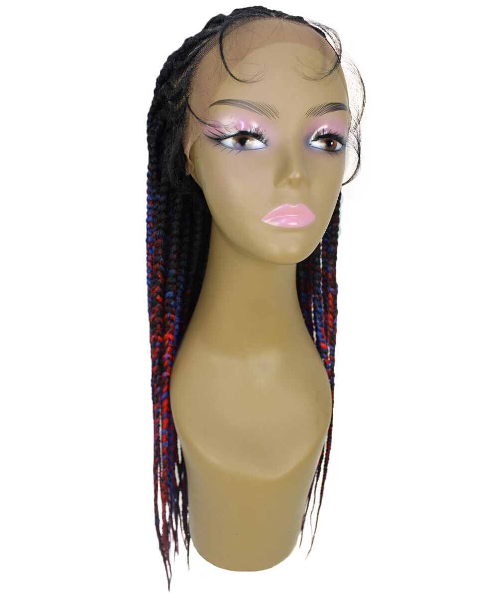#TT1B/Blue+Red - Black, Red and Blue Blend