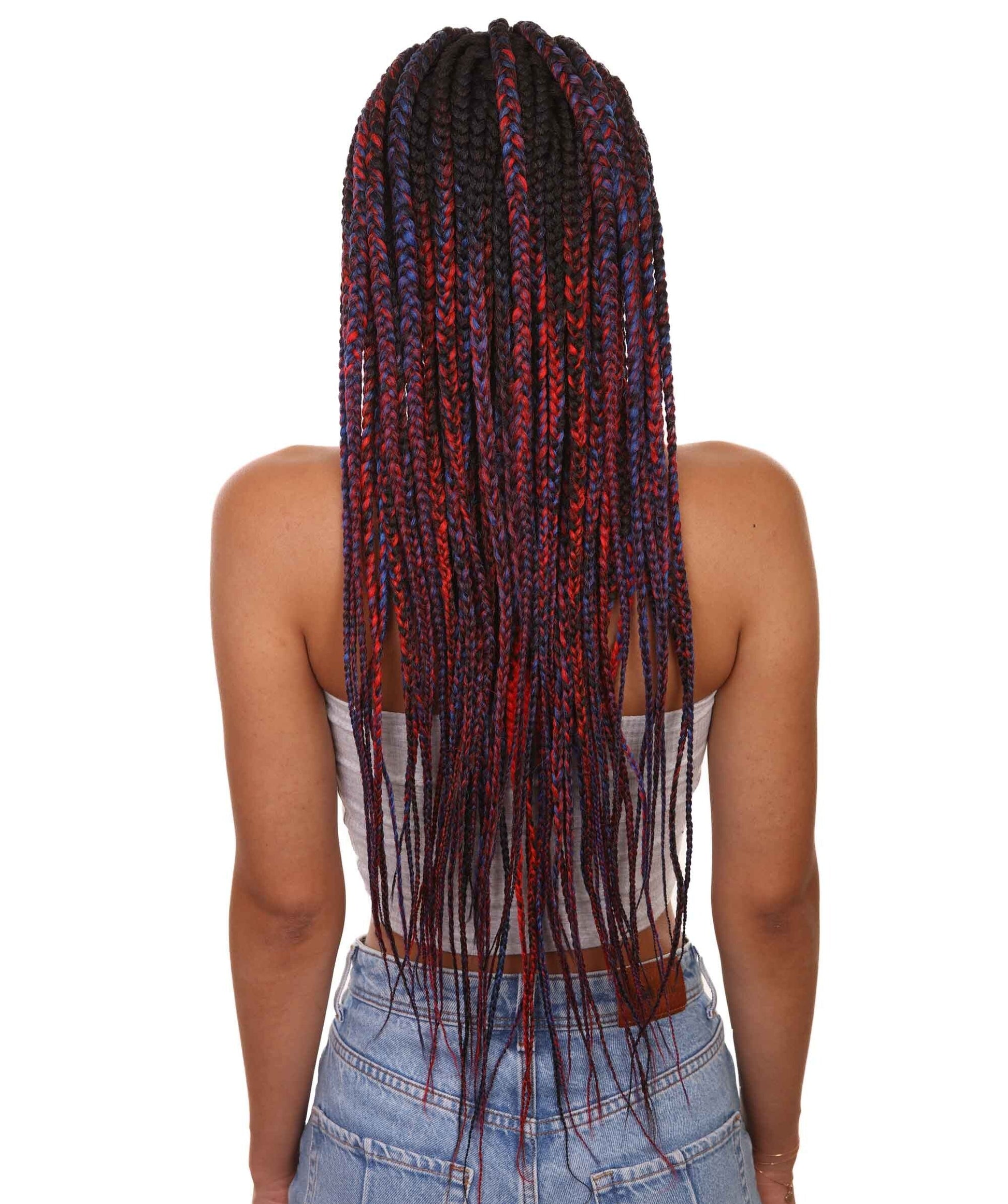 #TT1B/Blue+Red - Black, Red and Blue Blend