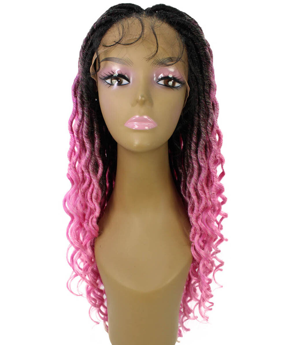 #TT1B/Hot Pink - Black to Dark Pink Ombre