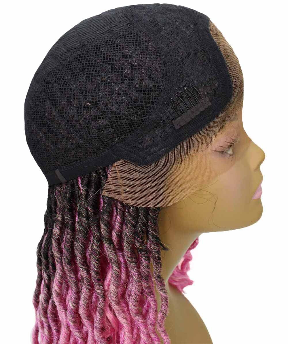 #TT1B/Hot Pink - Black to Dark Pink Ombre
