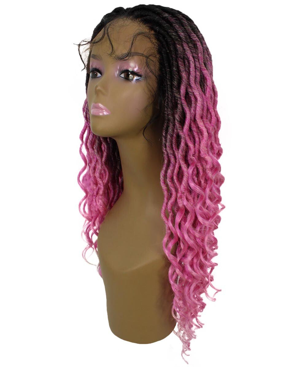 #TT1B/Hot Pink - Black to Dark Pink Ombre