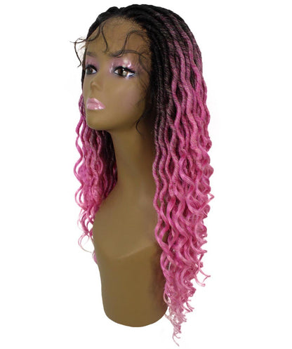 #TT1B/Hot Pink - Black to Dark Pink Ombre