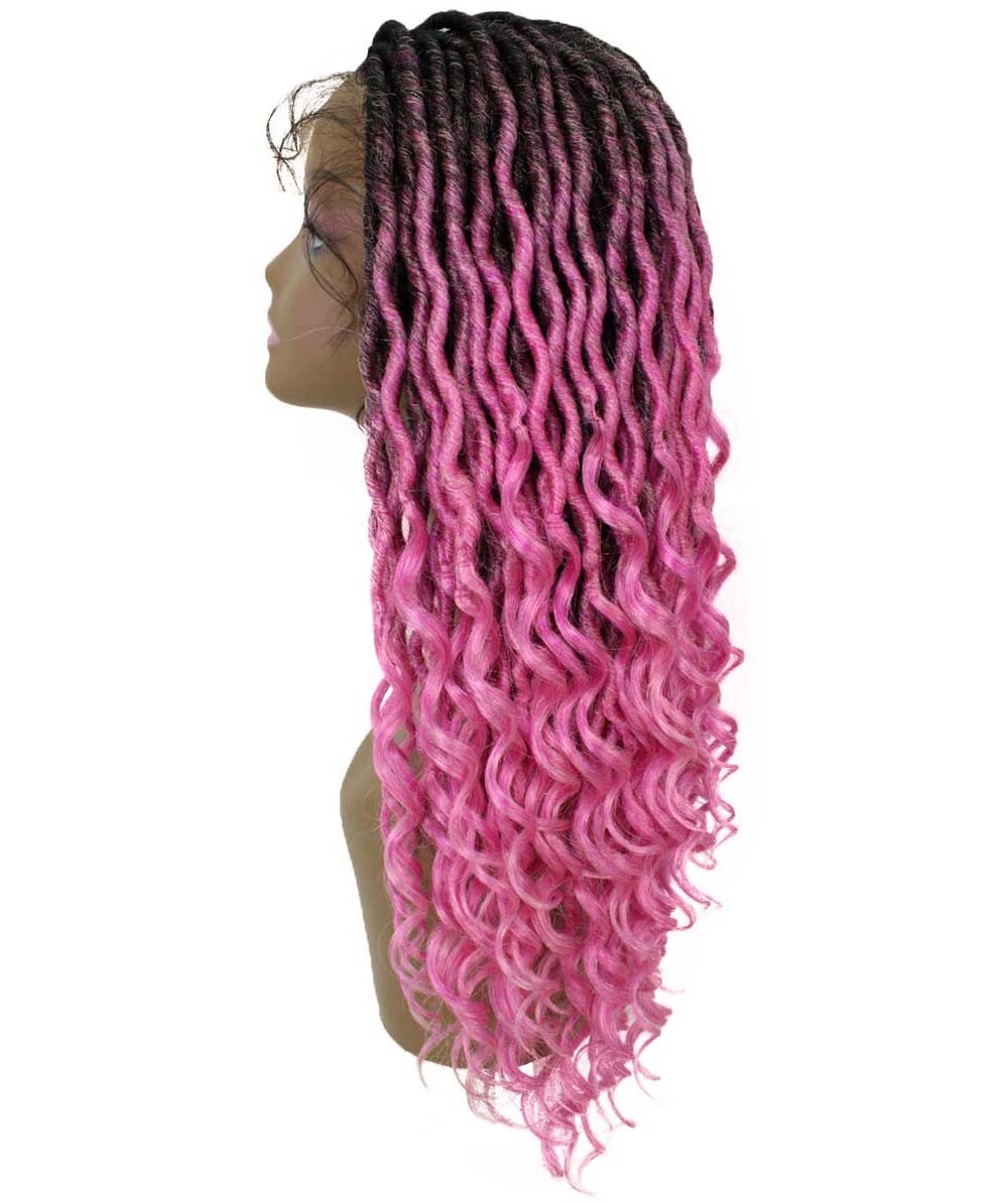 #TT1B/Hot Pink - Black to Dark Pink Ombre