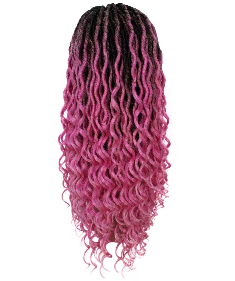 #TT1B/Hot Pink - Black to Dark Pink Ombre