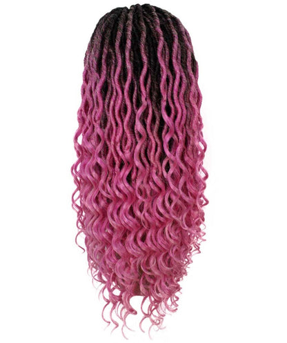 #TT1B/Hot Pink - Black to Dark Pink Ombre