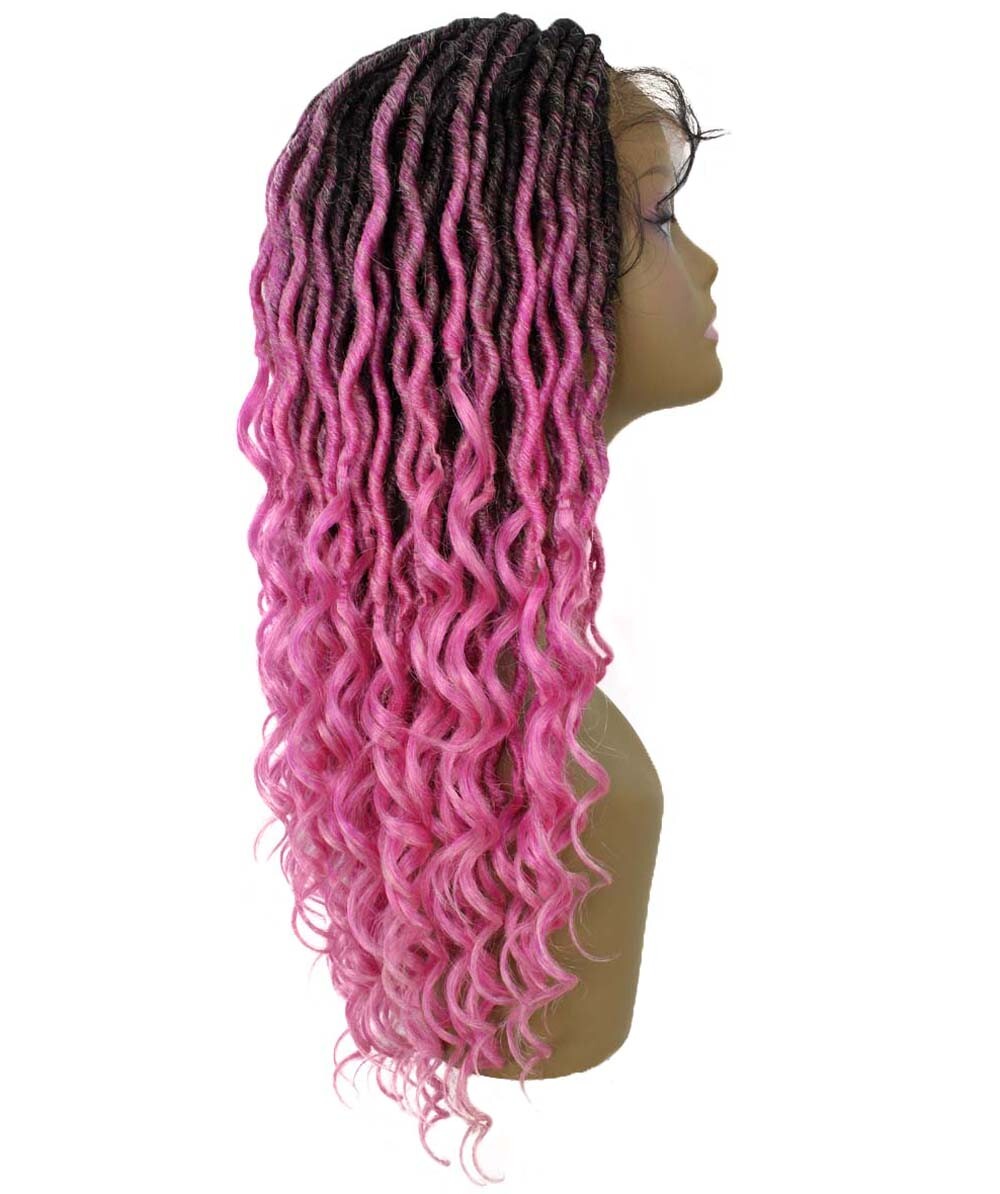 #TT1B/Hot Pink - Black to Dark Pink Ombre