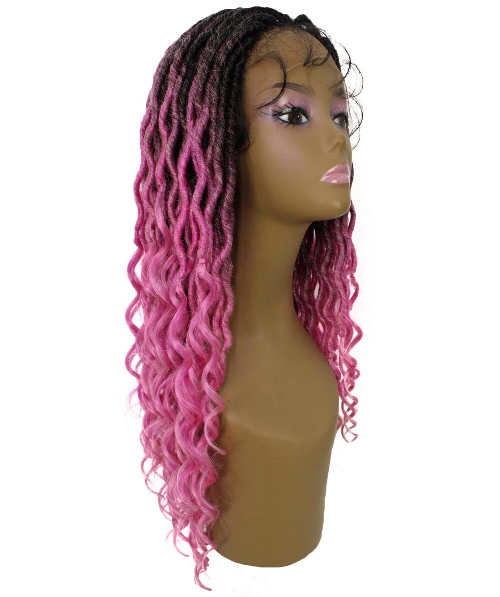 #TT1B/Hot Pink - Black to Dark Pink Ombre