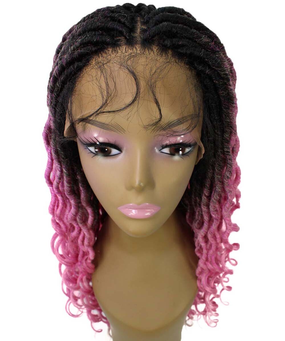 #TT1B/Hot Pink - Black to Dark Pink Ombre