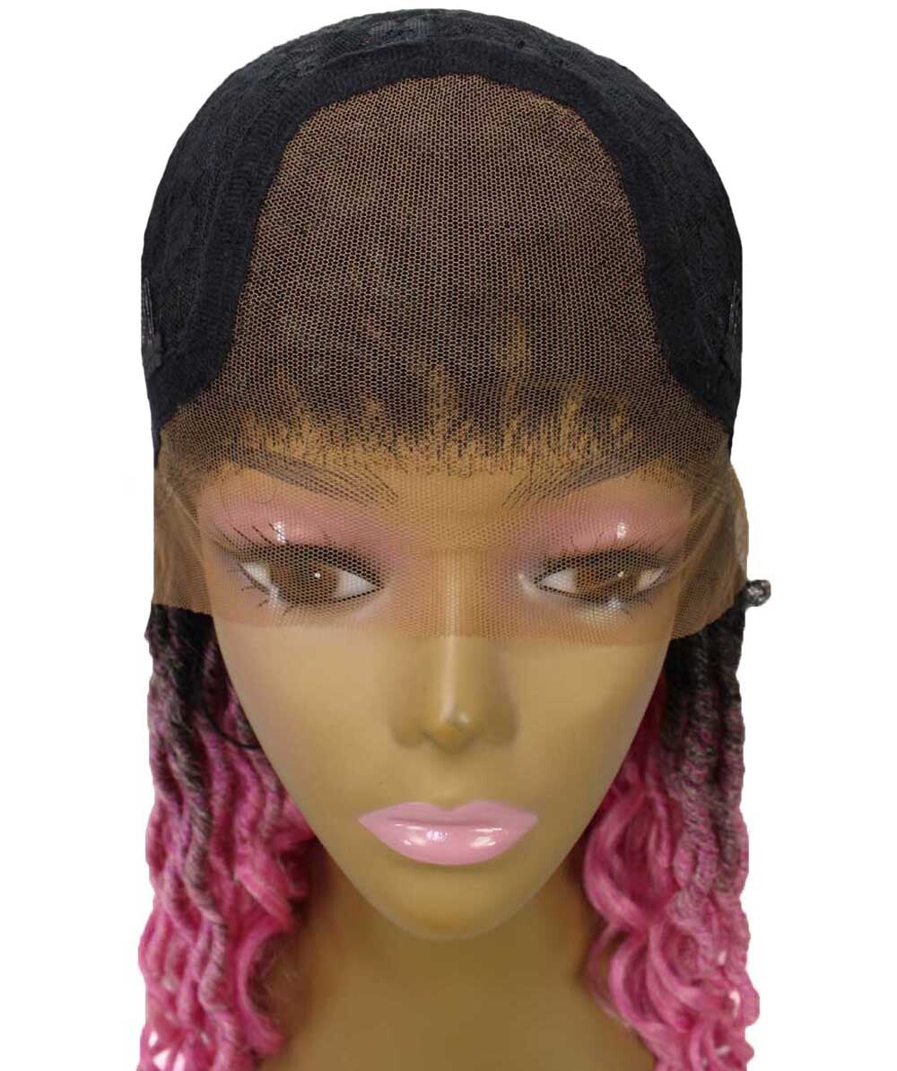 #TT1B/Hot Pink - Black to Dark Pink Ombre