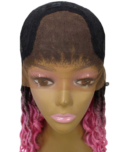 #TT1B/Hot Pink - Black to Dark Pink Ombre