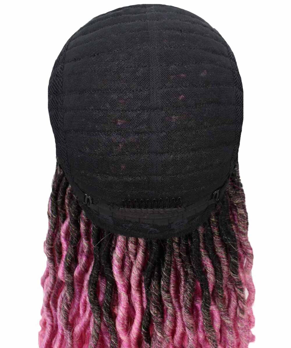 #TT1B/Hot Pink - Black to Dark Pink Ombre