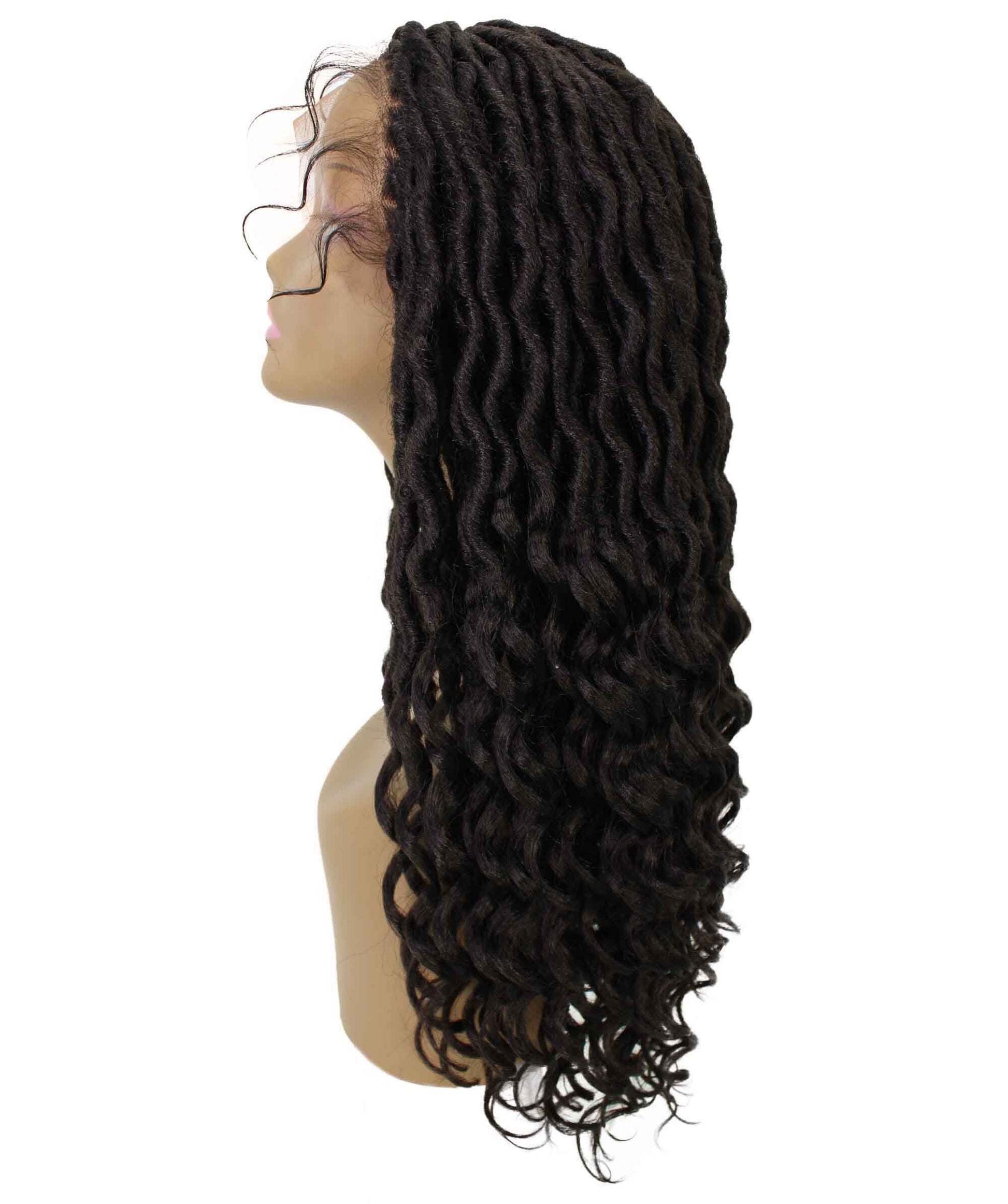Human Hair Braided Lace Front Lightweight Wigs American