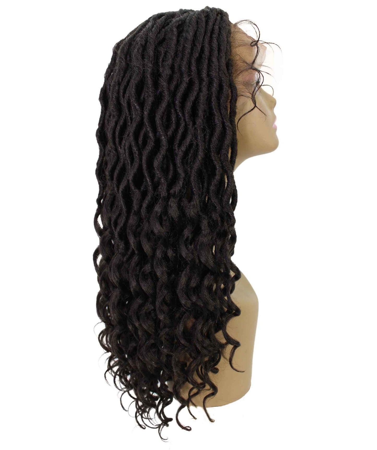 Human Hair Braided Lace Front Lightweight Wigs American