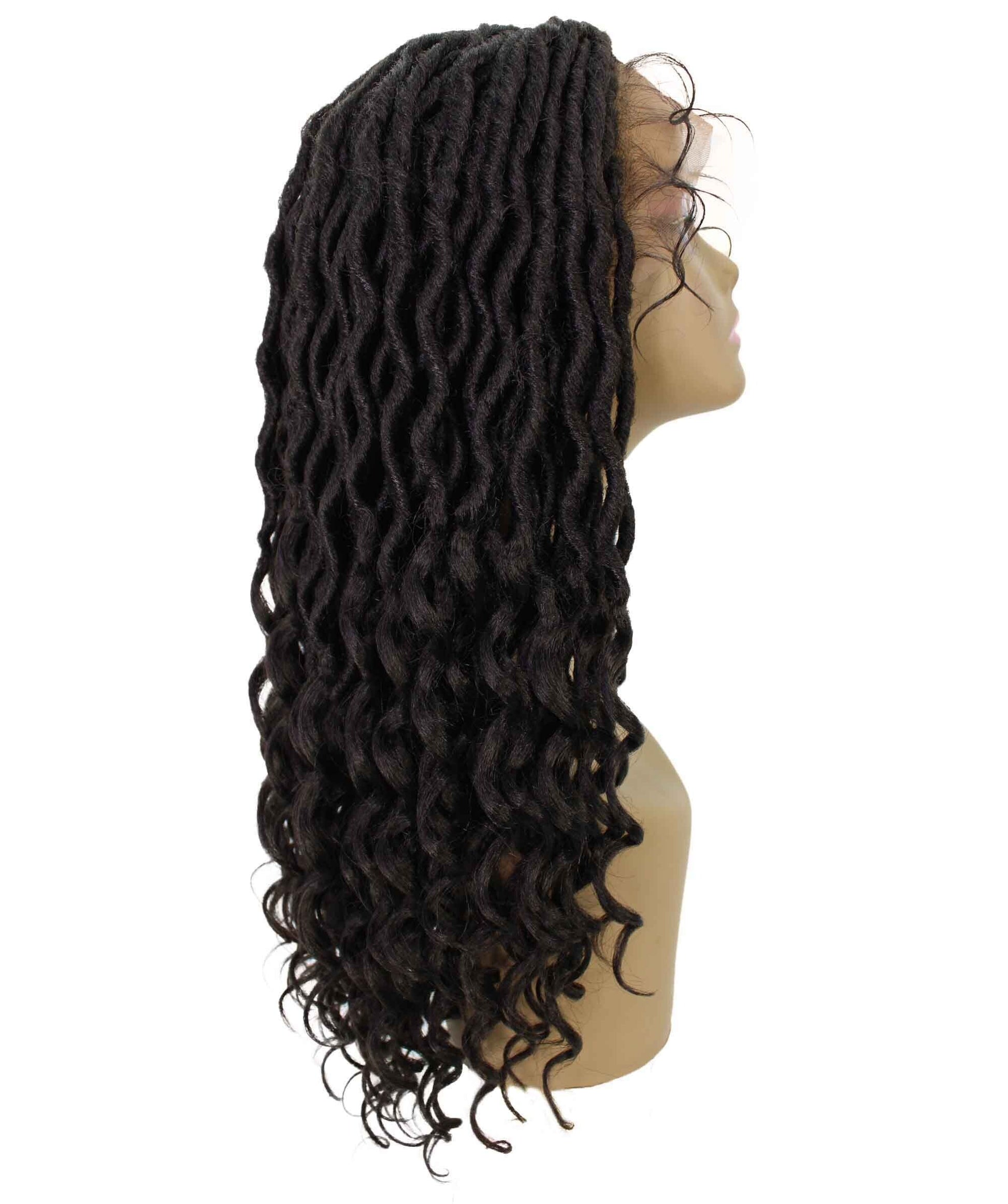 Human Hair Braided Lace Front Lightweight Wigs American
