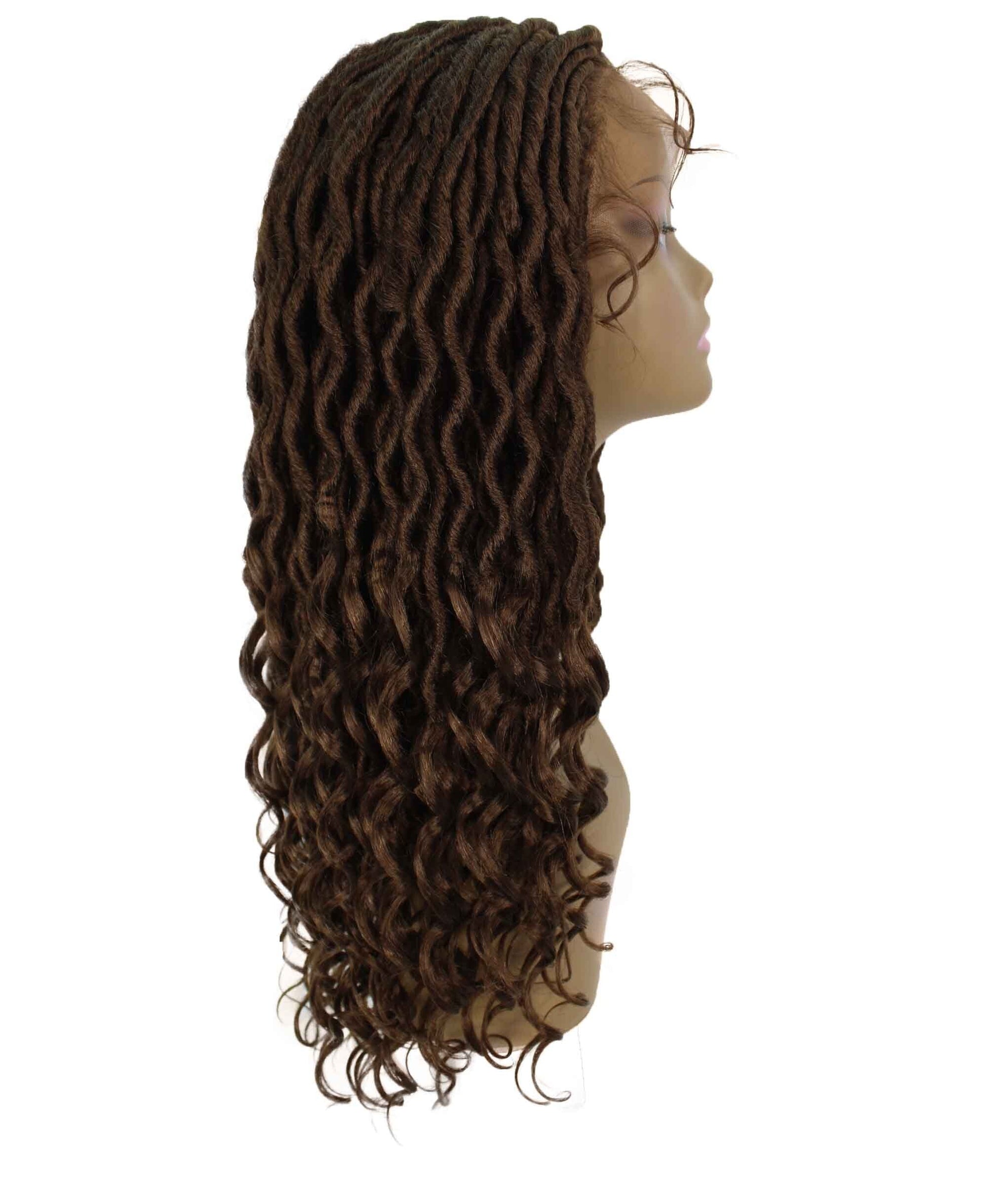Andrea 25 Inch Medium Brown Bohemian Braid wig
